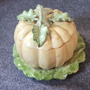 Fitz and Floyd Ceramic Vegtable Garden Pumpkin